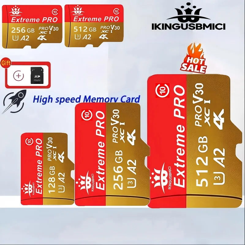 32gb 64gb 128gb 256gb 512gb Class 10 High Speed Smartphone Tf Card Flash Camera U3 Fast Premium Durable High Quality Reliable