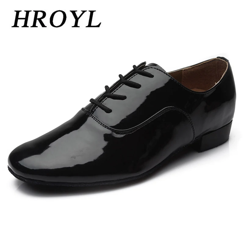 Latin Dance Shoes For Men/Male/Boys Leather Modern Ballroom Black/White Tango Soft Sole National Standard Dance Sneaker Low Heel