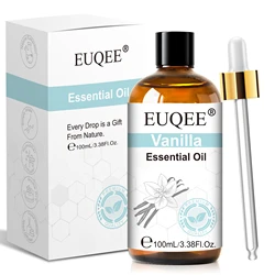 EUQEE 100ml Aroma Essential Oil For Diffuser Aromatherapy-Vanilla Lavender Eucalyptus Sandalwood Citronella Rose Essential Oils