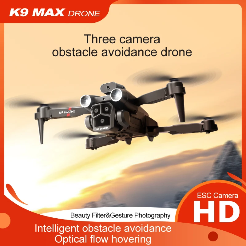 K9Max Drone 4K HD Dual Camera Aerial Photography Profesional  FPV RcCHelicopters Obstacle Avoidance Foldable RC Quadcopter Toy