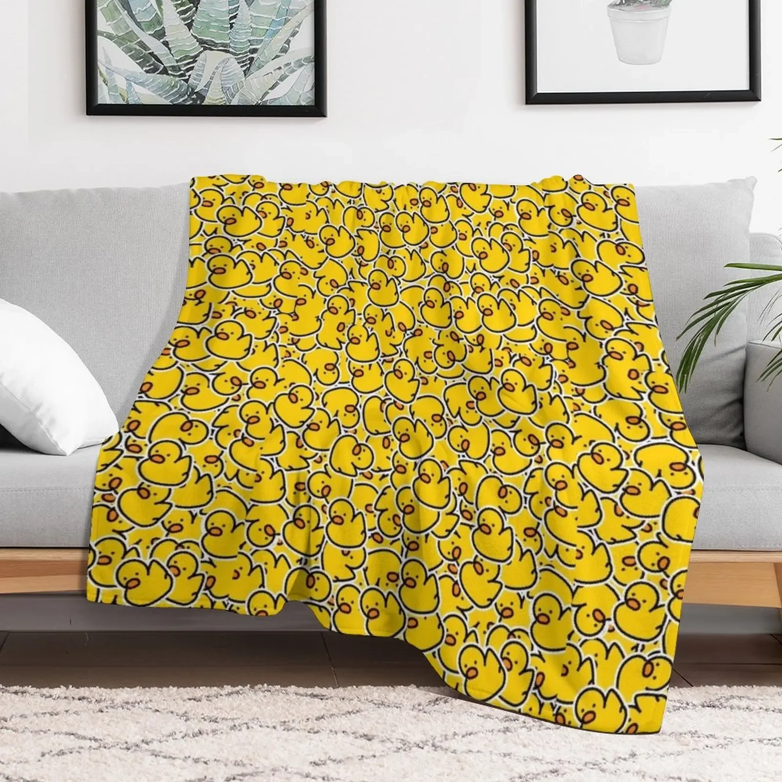 A big Bunch of yellow rubber ducks Throw Blanket Cozy Light Blanket for Travel Camping Picnic