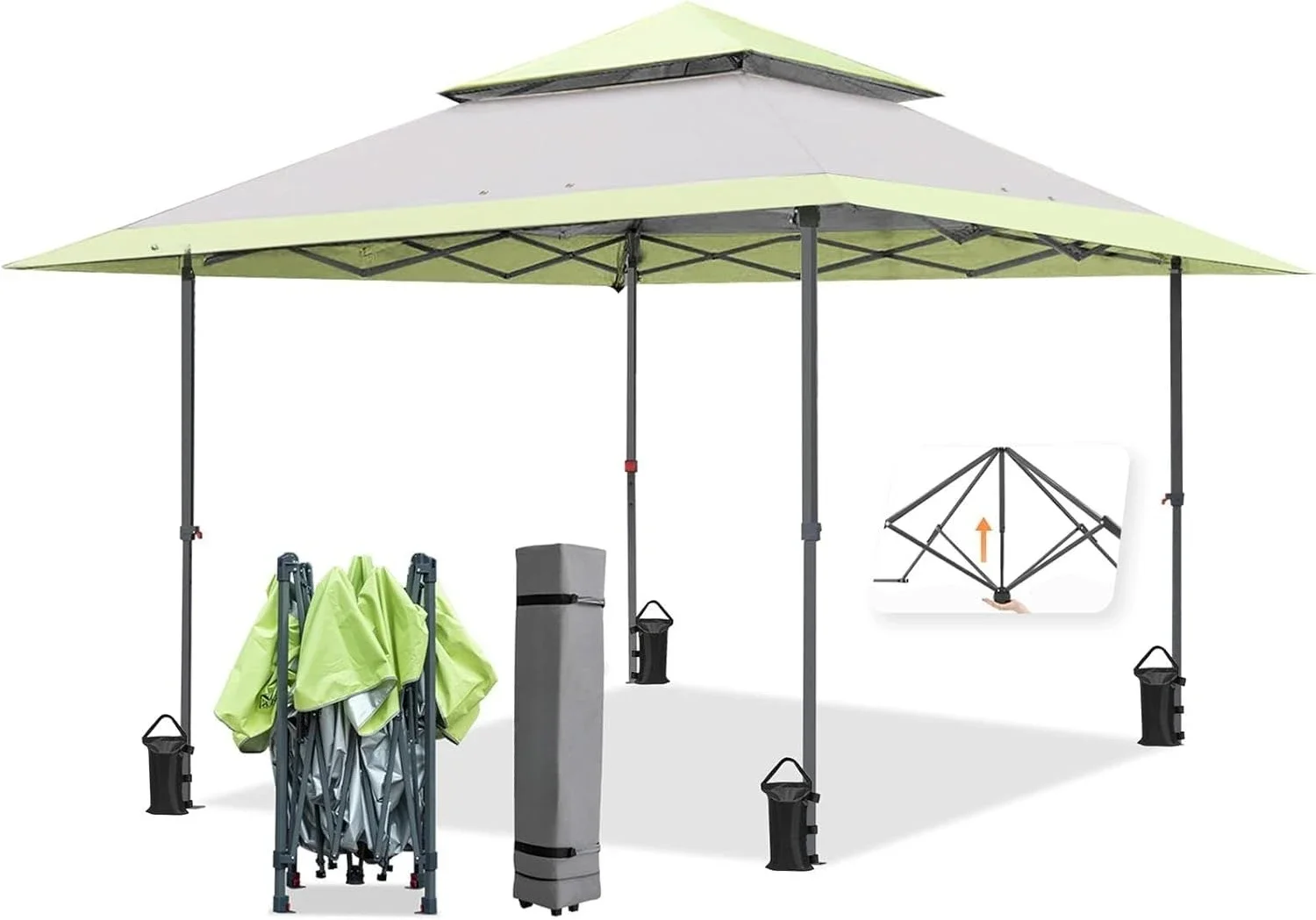 

13x13 Straight Leg Pop Up Canopy Tent Instant Outdoor Canopy Easy Single Person Set up Folding Shelter
