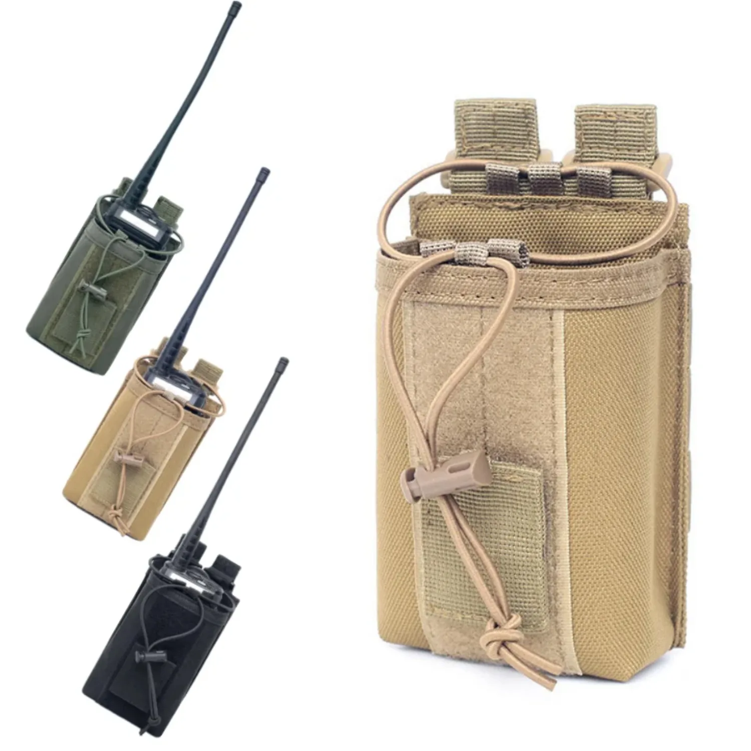 

Radio Holster, Multi-Functional EDC Pouch for Walkie Talkie Outdoor Tactical Waist Pack