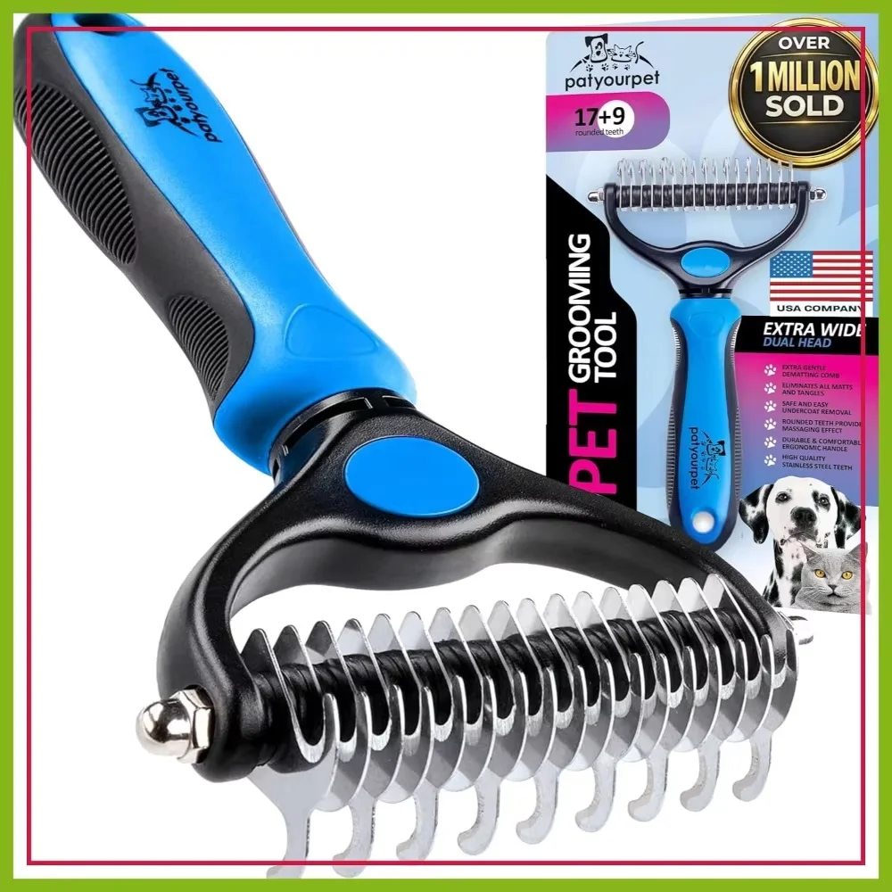 Double Sided Deshedding Brush for Pets