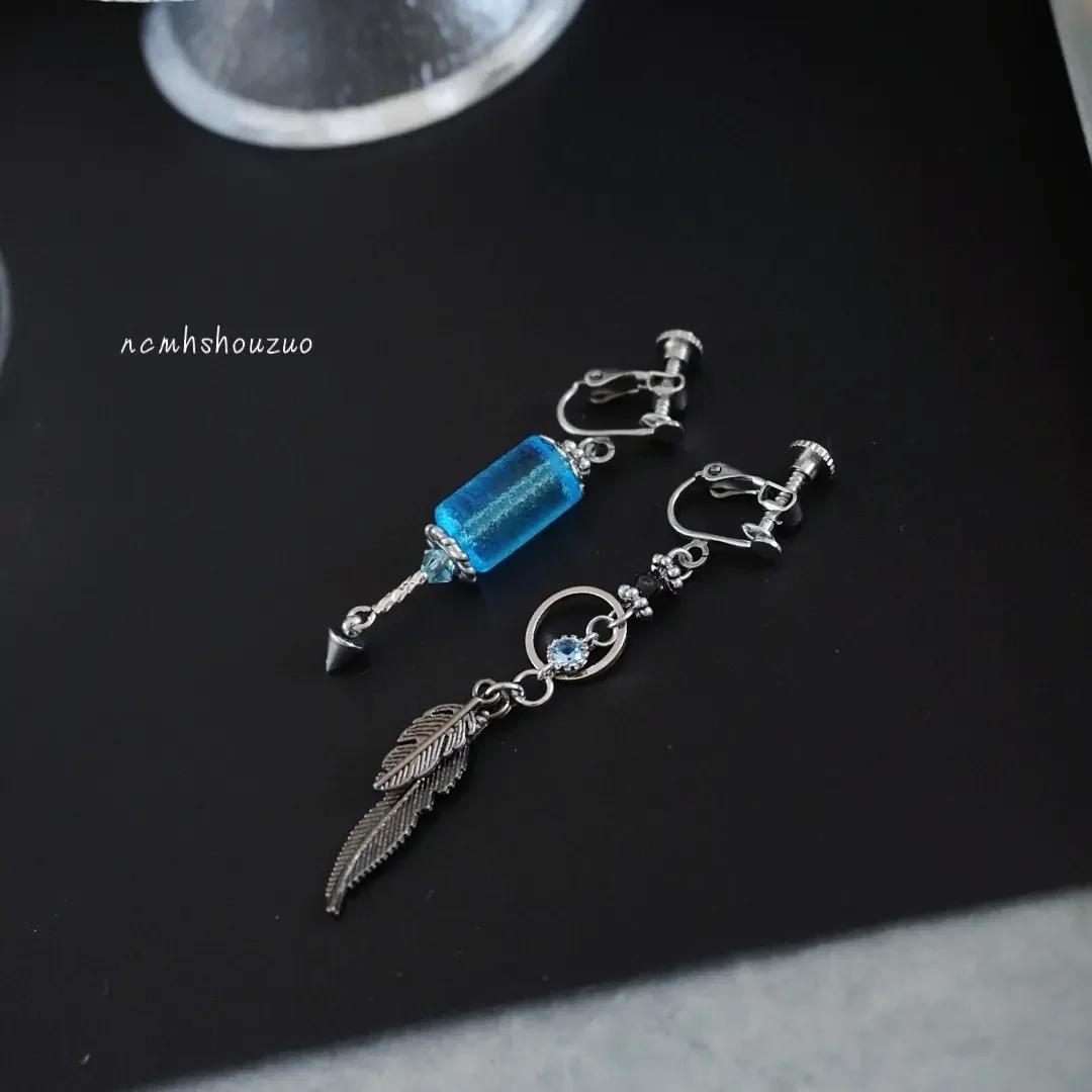 Anime Genshin Impact  Il Dottore The Doctor  Earrings Cosplay Props For Women Party Jewelry Fashion Accessories Gift - view 5
