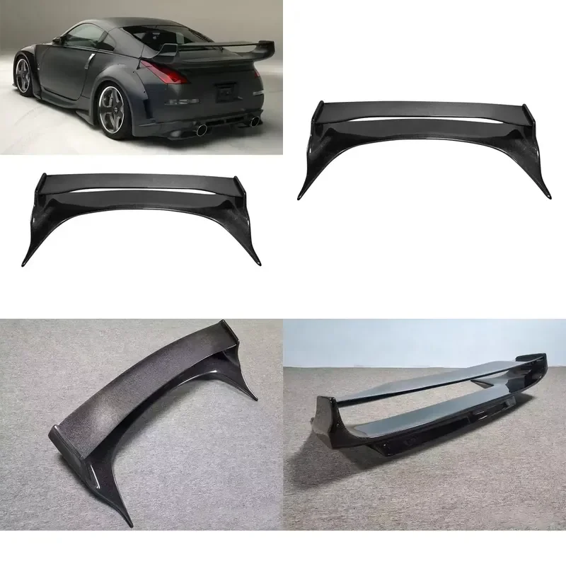 High Quality V Type Carbon Fiber Rear Wing Spoiler Deflector for Nissan 350Z 2003-2008 Car Bumper Accessory