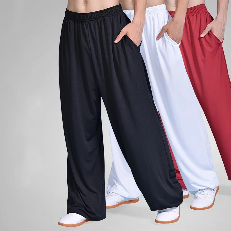 

Tai Chi Pants Kung Fu Martial Art Pants Yoga Pant Milk Shreds Yoga Pants Trousers Taiji Lounge Pant Quick-Drying Elastic Waist