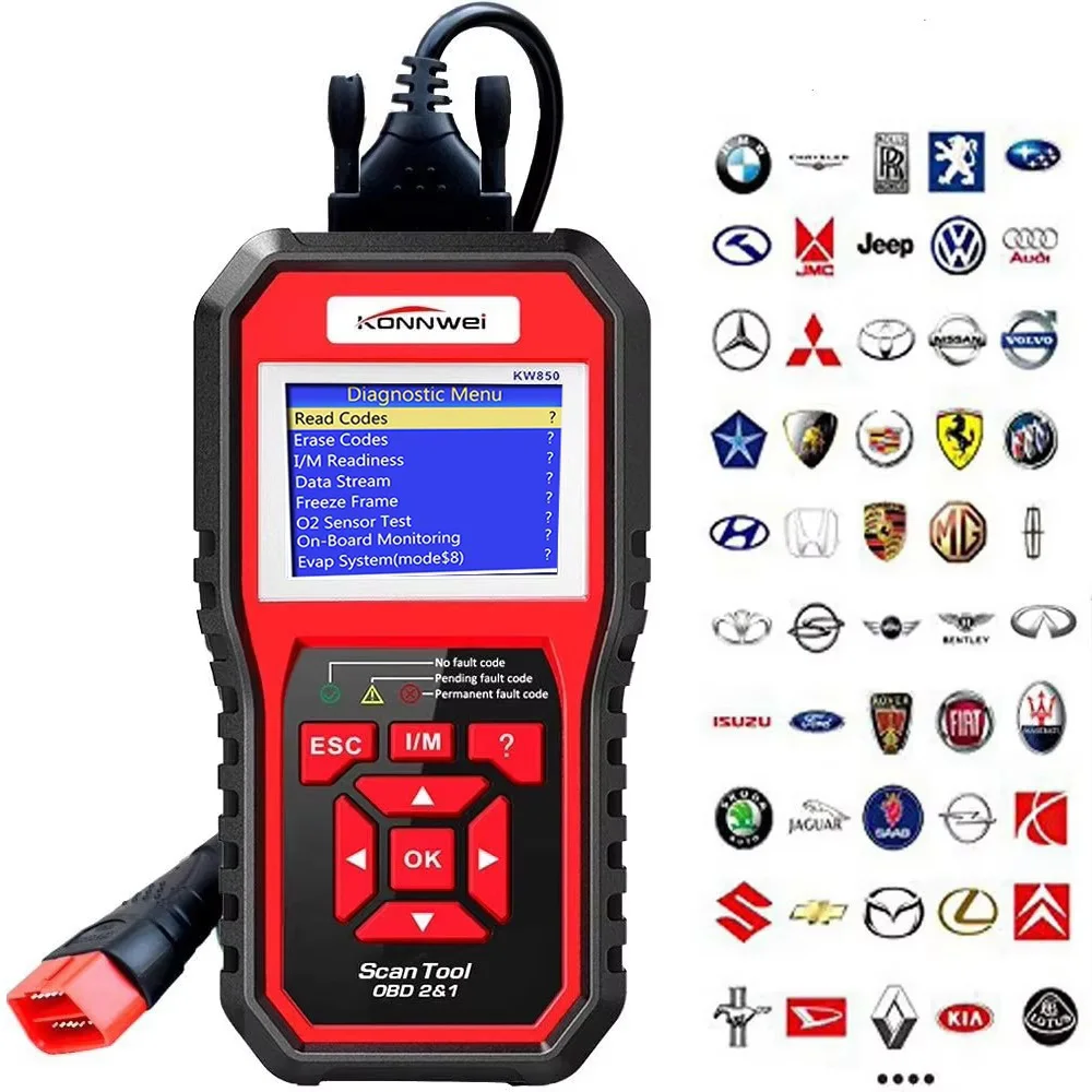 Anto OBD2 Scanner Diagnostic Tool KW850 OBD EOBD Scanner Code Reader Check Engine Light Tool for All Car After 1996