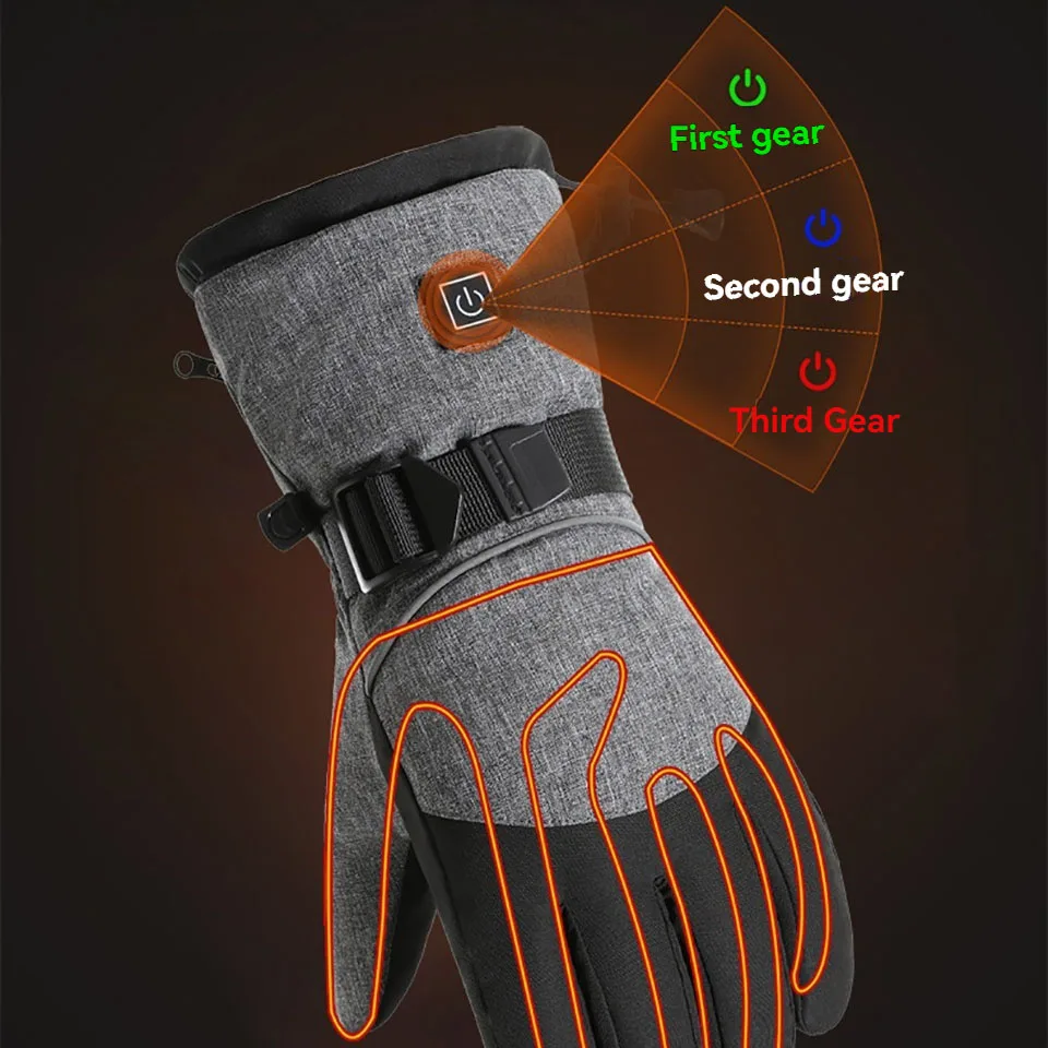GTUBIKE ใหม่ถุงมืออุ่นไฟฟ้ารถจักรยานยนต์ฤดูหนาวถุงมืออุ่นกันน้ำความร้อนถุงมือความร้อนสำหรับสโนว์โมบิล