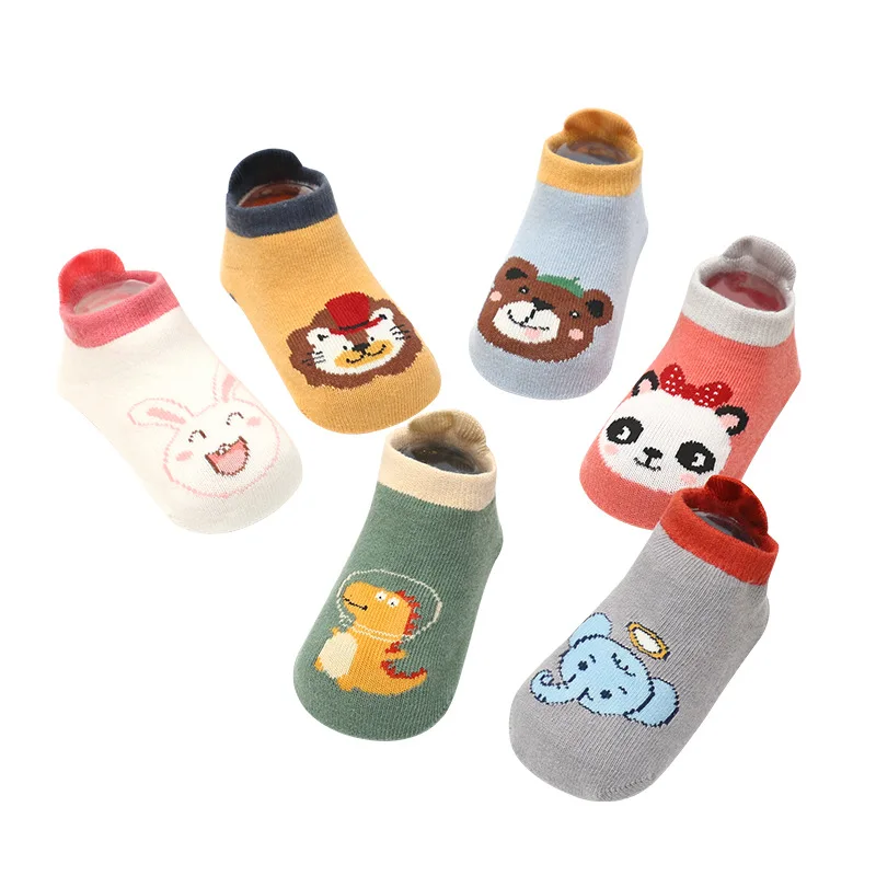 Spring Cute Cartoon Animal Ankle Baby Socks Kids Boys Girls Cotton Non-slip Floor Socks Autumn Summer Short Tube Sock 0-5 Years