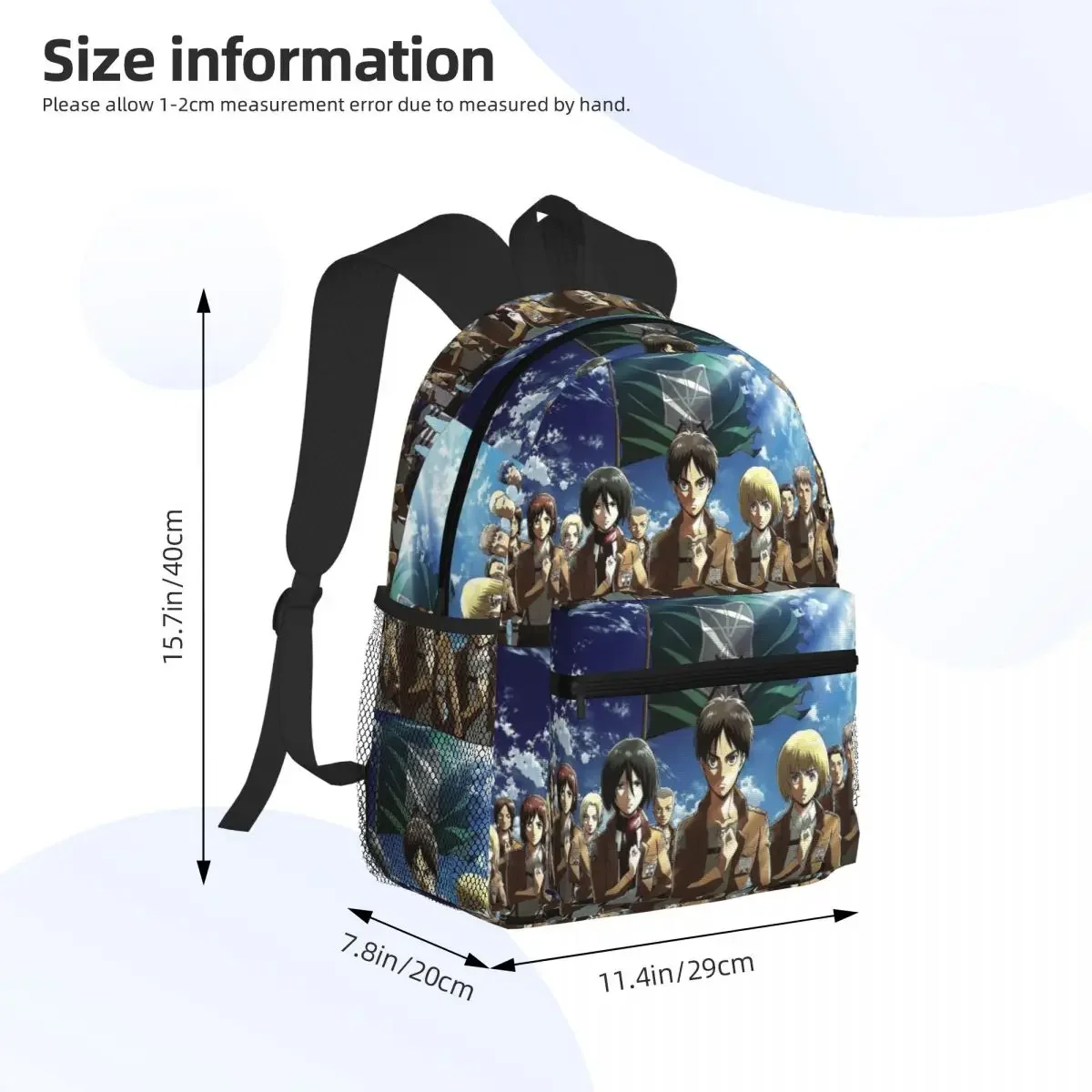 Attack On Titan Zeke Yeager Student Backpack School Bag Hiking Travel Daypack for Men Women Fashion Bookbag Shoulder Bags