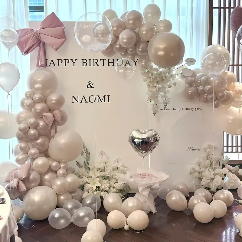 Birthday ceremony scene arrangement girls senior bow balloon party background wall KT board