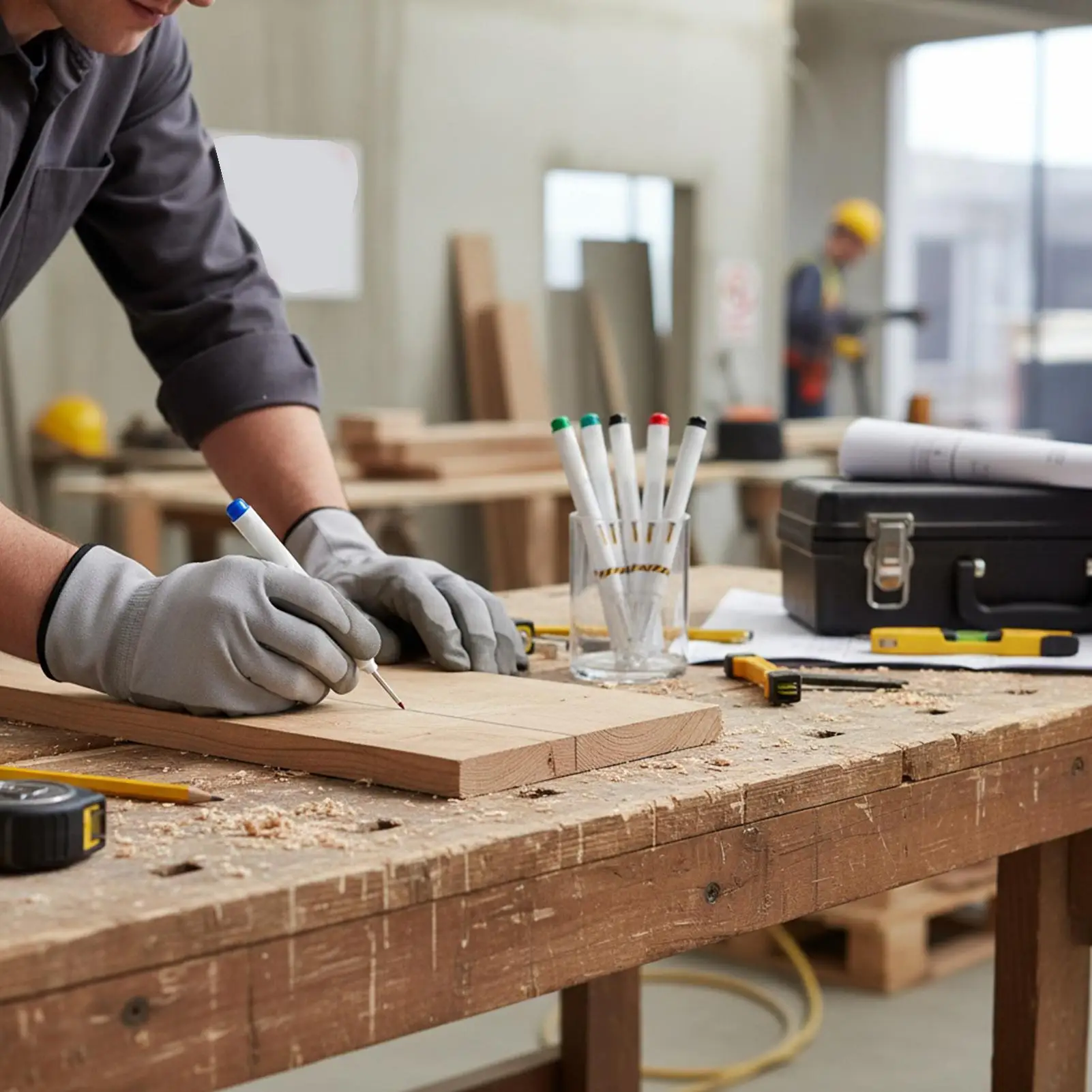 

Deep Hole Marker 20mm Quick Dry Ink Marking Tool 5 Piece Colorful Waterproof Deep Reach Marker For Construction Builders