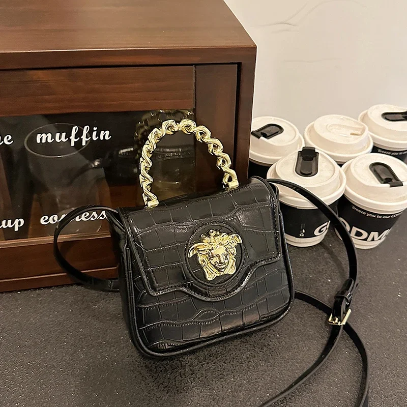 

Высококачественная текстурированная кожаная сумка-саквояж, женская элегантная винтажная сумка через плечо, модный минималистичный дизайнерский клатч для вечеринок