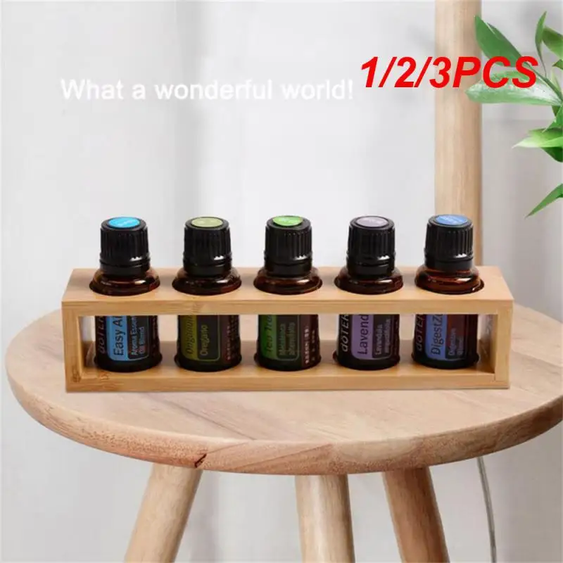 1/2/3PCS Essential Oil Storage Rack 6 Hole Wooden For Essential Oils Bottle Holder Perfume Storage Perfume Storage Products