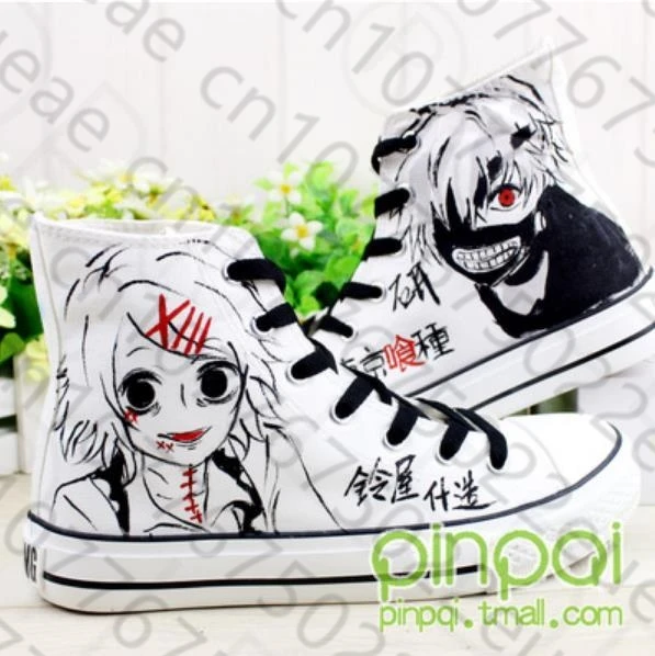 Zapatos de lona de alta ayuda para estudiantes, zapatillas de Anime, informales, cómodas, para la universidad, Tokyo Ghoul, cosplay, moda para hombres y mujeres