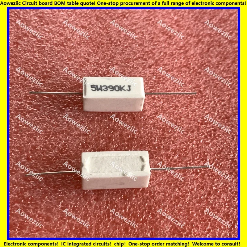 10Pcs RX27-1 SQP Horizontal Cement Resistance 5W390000ohm 5W390KJ 5W390000RJ Ceramic Resistance Precision 5% Power Resistance