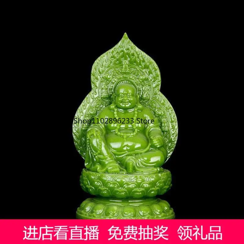 

Sculpted Maitreya Buddha ornament, luminous at night, worshiped Buddha statue at home, money Buddha, carved Buddha statue