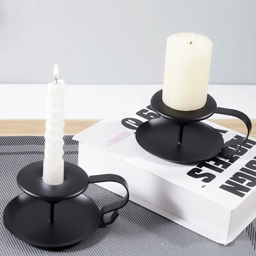 

2pcs Iron C leholder Household Retro nament Christmas Decor Reusable Decoration