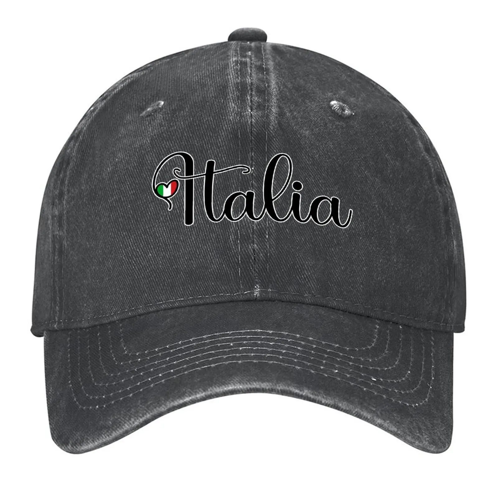 

Italia With Italian Heart - I Love Italia Baseball Cap Luxury Cap fishing hat Dropshipping designer cap Baseball For Men Women's