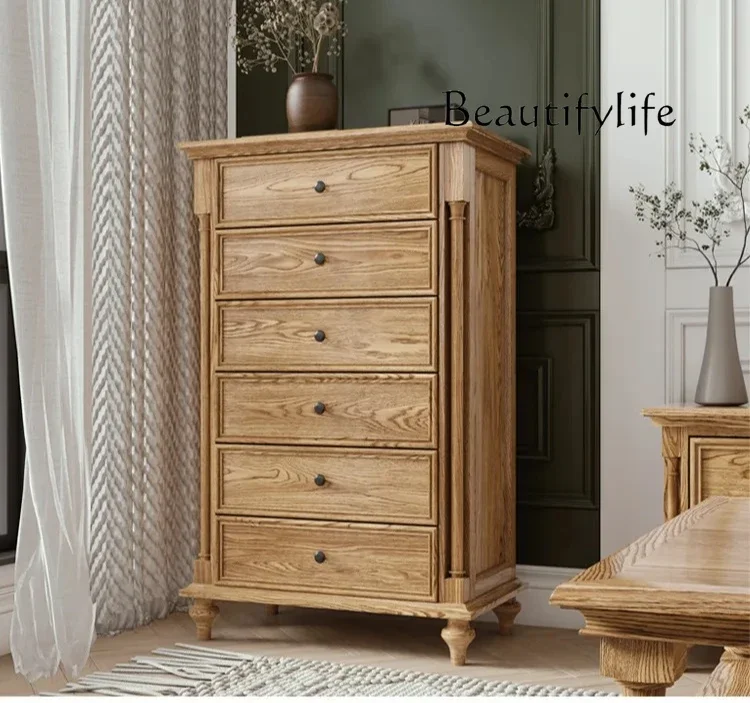 

X Cherrywood Japanese-Style Solid Wood Chest Of Six Drawers Nordic Bedroom Furniture Oak Cabinet