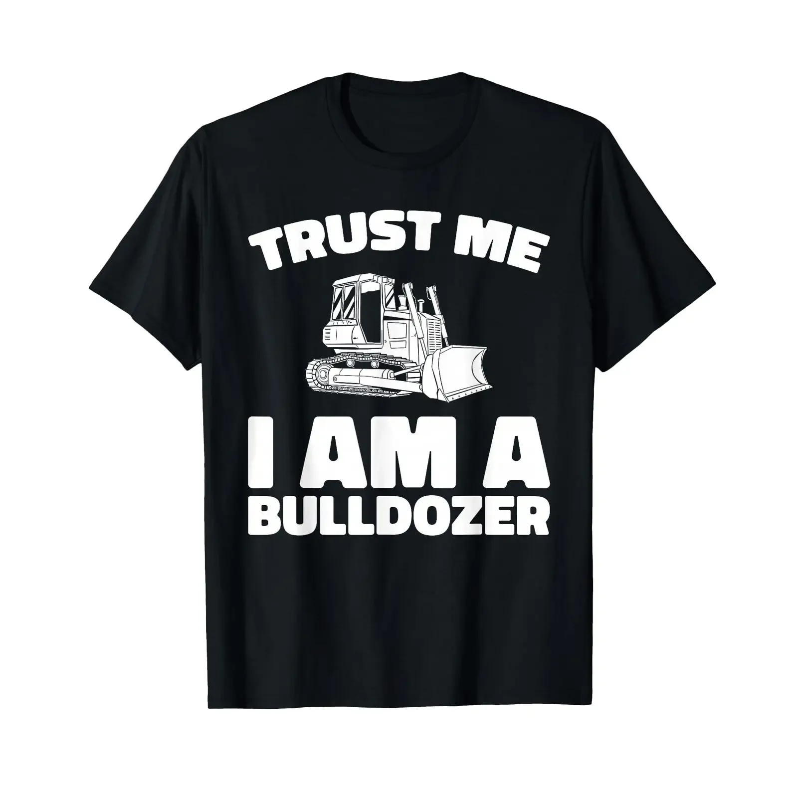 Bulldozer Tracked Vehicle Construction Site Worker T Shirt vintage Washed Breathable fashion Unisex Comfortable