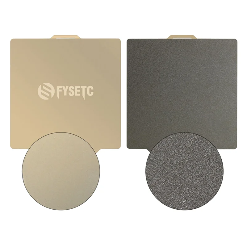 FYSETC untuk Bambu X1/P1P Pelat Pembuatan PEI 276X258Mm Bagian Printer 3D Lembar Pegas PEI Bertekstur Satu Sisi Yang Ditingkatkan