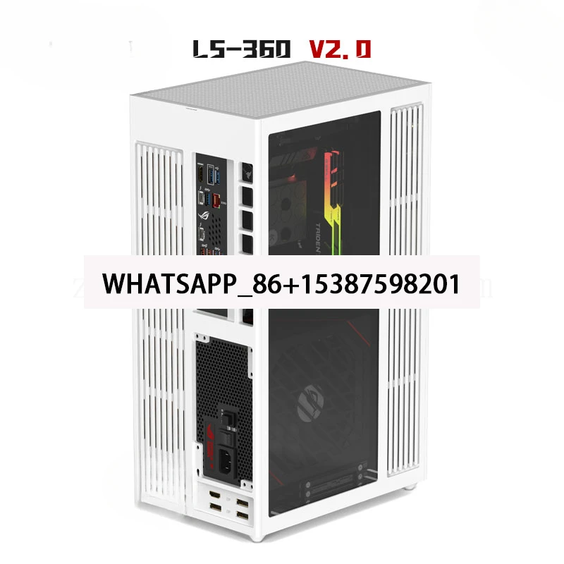 

LS-360 V2 water-cooled vertical ITX chassis with independent display support for 40 series graphics card ATX power supply