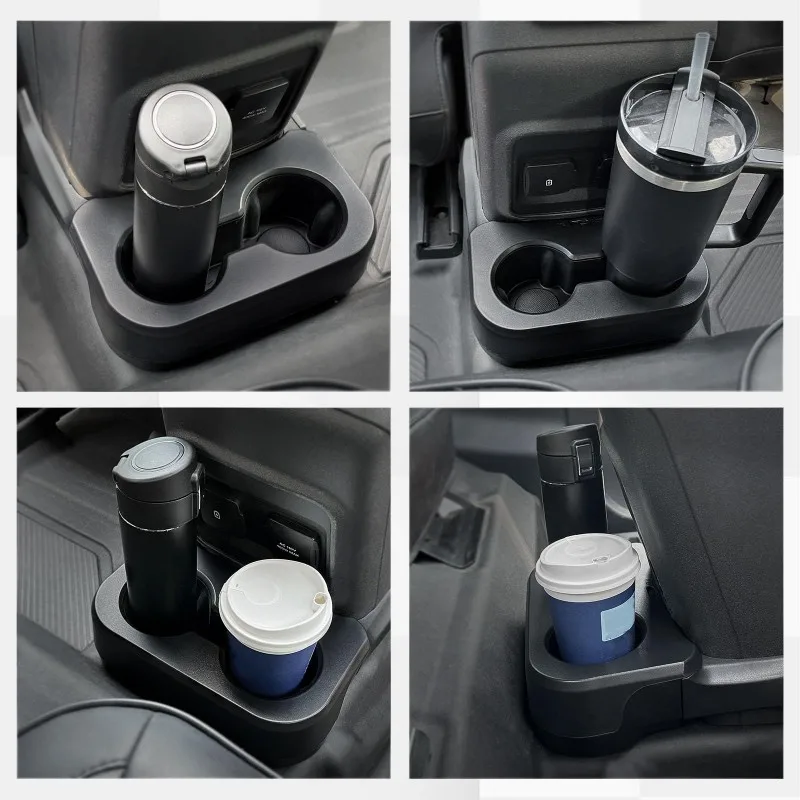 

Двойной держатель для чашки, расширитель сзади для Ford Bronco 2021-2024, 2/4 двери, обновленный органайзер для напольной консоли, аксессуары для хранения