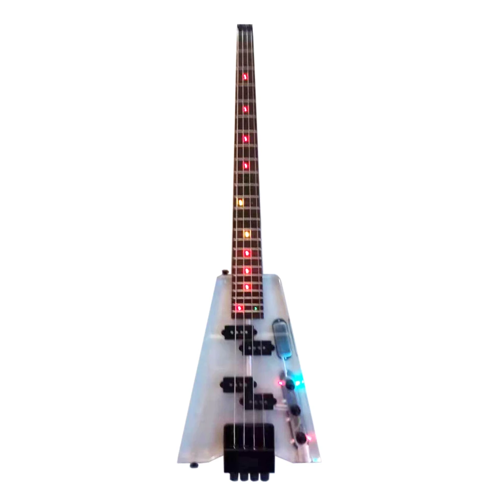 Good quality ST acrylic electric guitar with blue led light electricas electro electrique guitare guiter guitarra gitar guitars