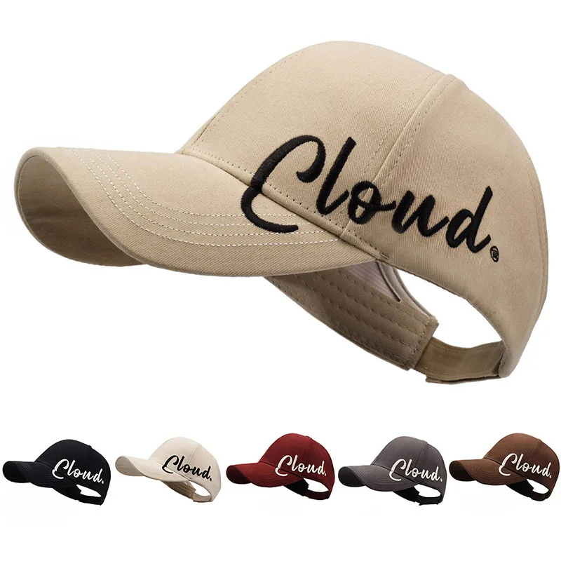 

Half Open Top For Women Summer Outdoor Running Sunhade Sun Protection Hat Ponytail Embroidery Veratile Baeball Cap