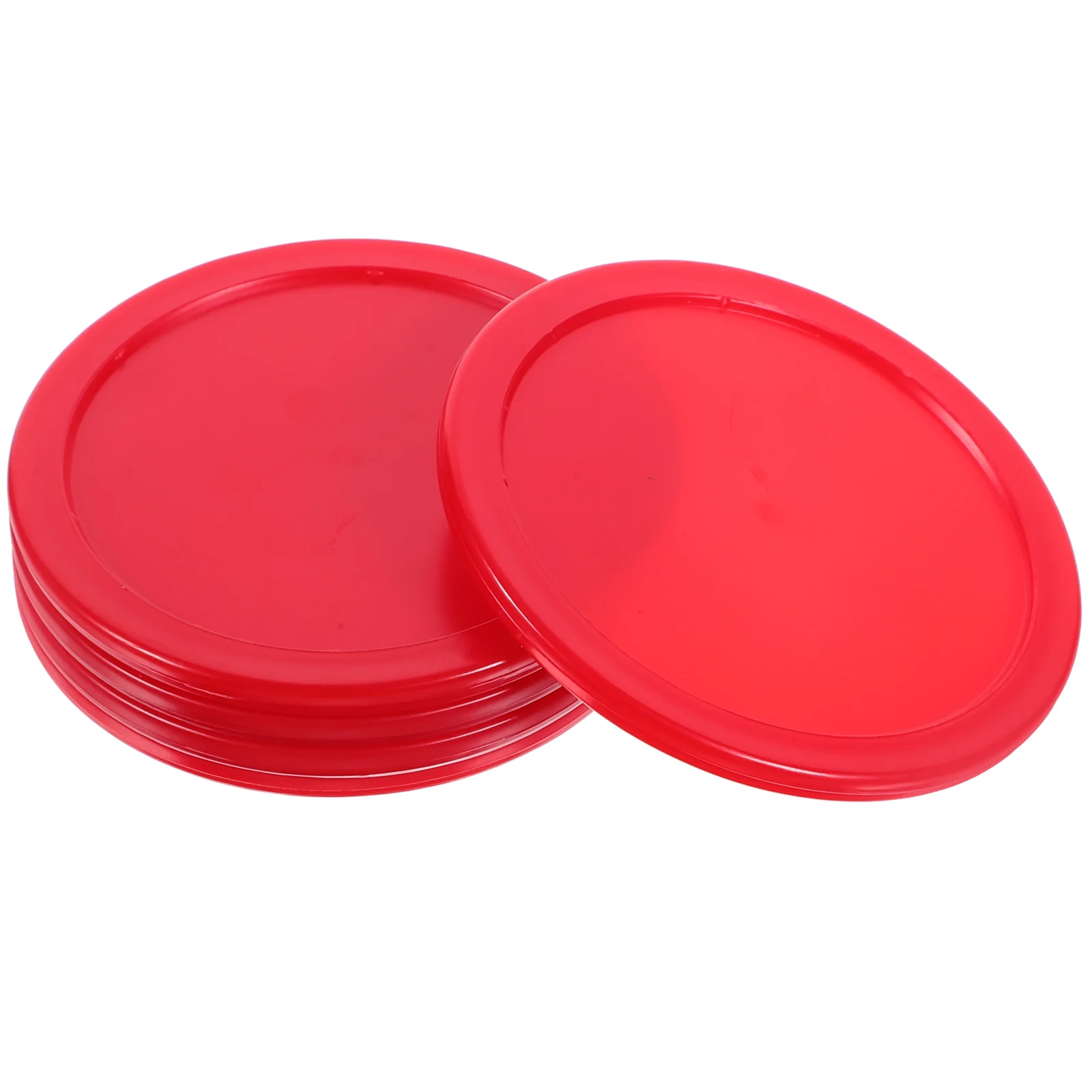 

5pcs Ice Hockey Pucks 64mm Red Plastic Smooth Surface Game Table Accessories Air Hockey Replacement Parts Balls