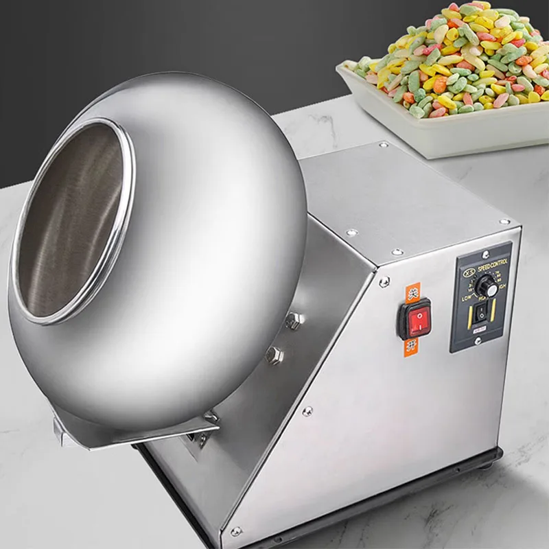 Chocolate Sugar Coasting Machine 30cm Roller Commercial Coating Polishing Machine 220V Film Coating Peanut Sugar Coating 280W