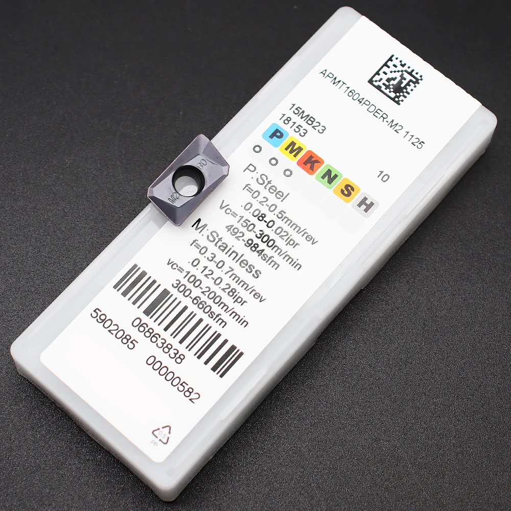 APMT1604 PDER DL 1125, inserto de carburo, fresadora Indexable, herramienta de corte de molino facial APMT 1604 H2