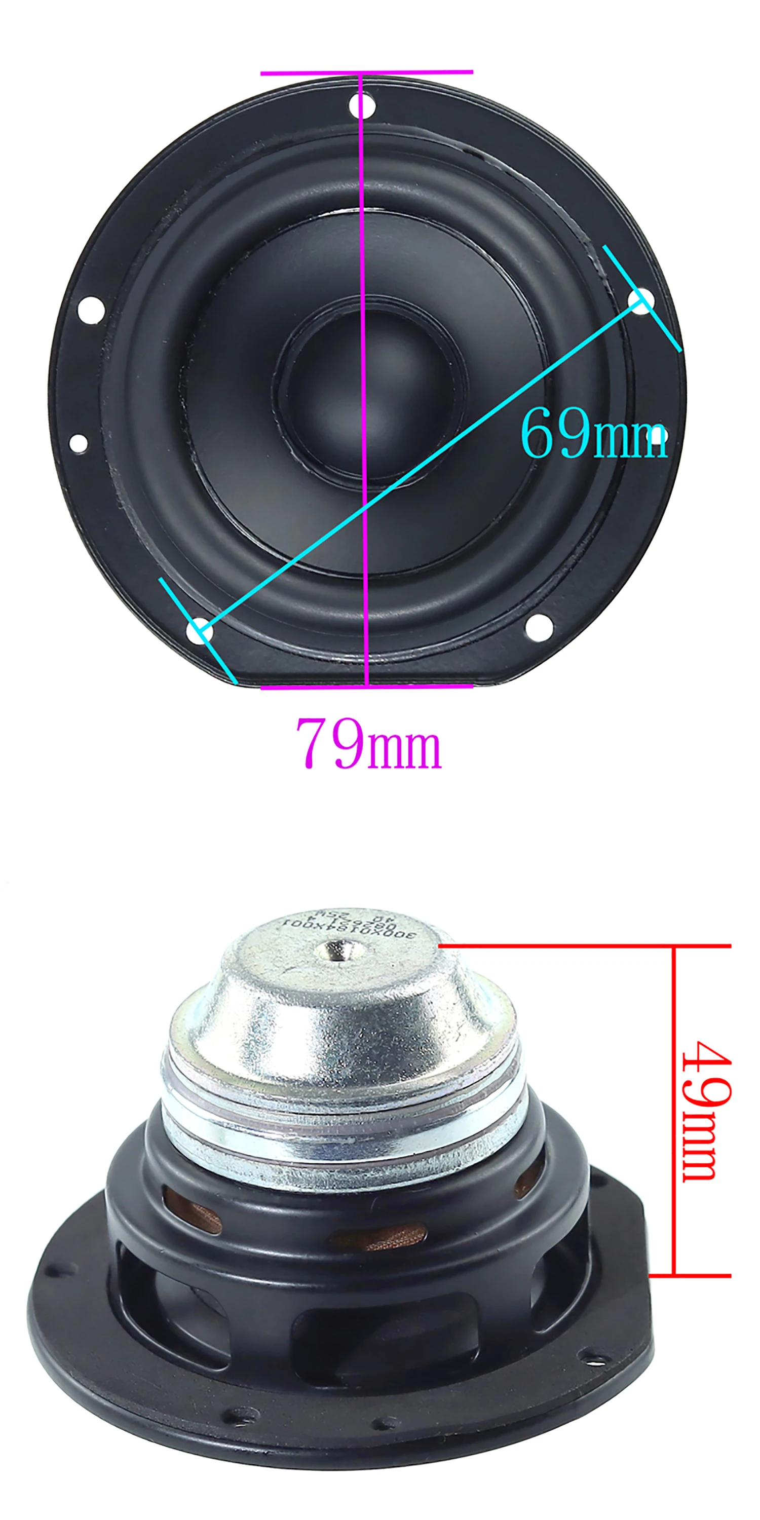1PC GHXAMP For B&O 3 inch full range low-frequency speaker with huge neodymium high-end audiophile product 4ohm 25w view 3