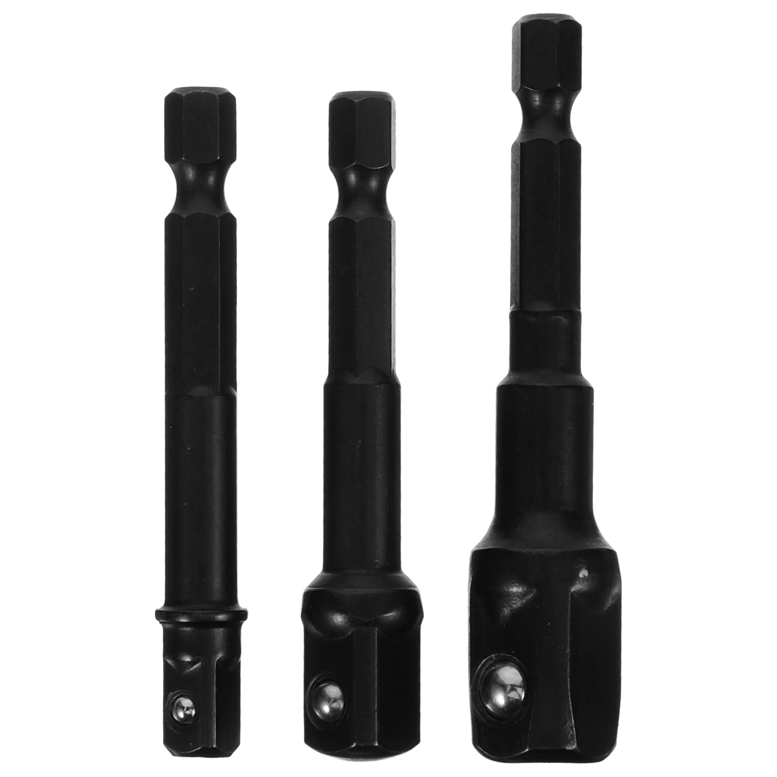

1 set to Square Socket Adapter Drill Bit Extension Rods Black Steel Impact Wrench Socket Tool Conversion