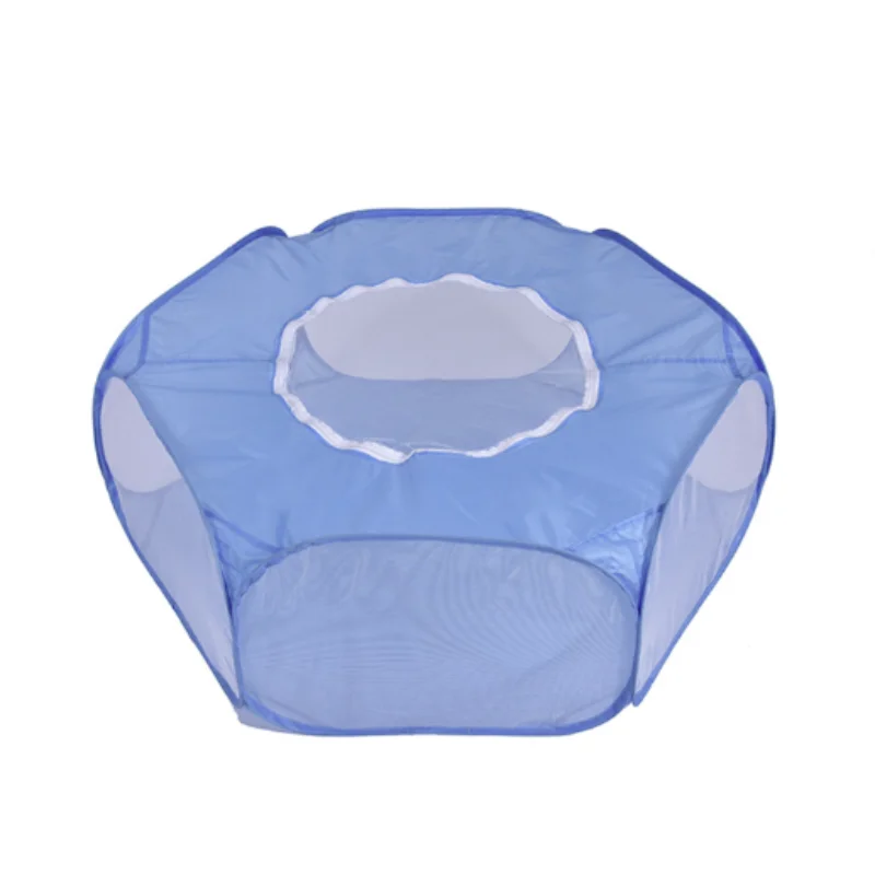 Tragbares, transparentes Haustier-Käfigzelt, Hunde- und Katzen-Laufstall, offener, faltbarer Zaun für kleine Haustiere - Hamster, Kaninchen, Meerschweinchen – Detail 6