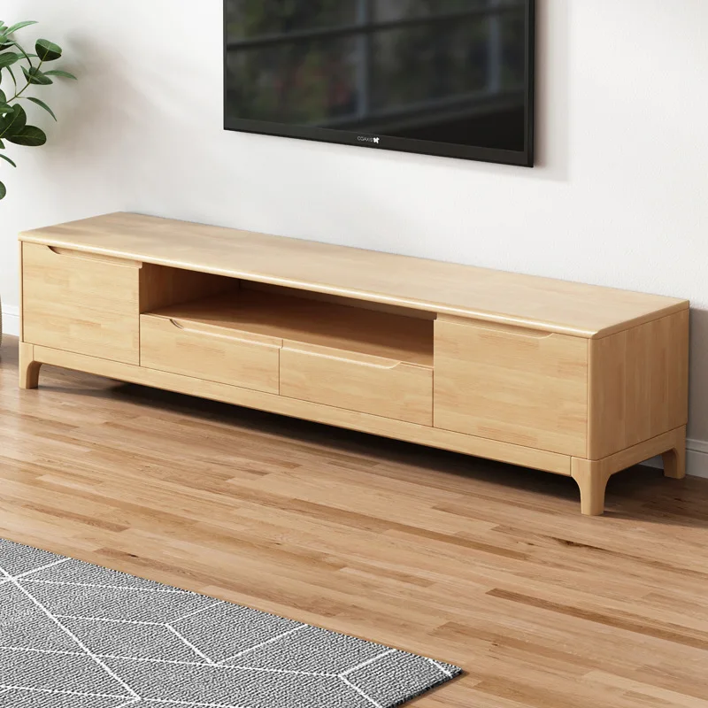 All solid wood TV cabinet Small apartment 1.2/1 meters/multi-size living room bedroom floor cabinet Video cabinet