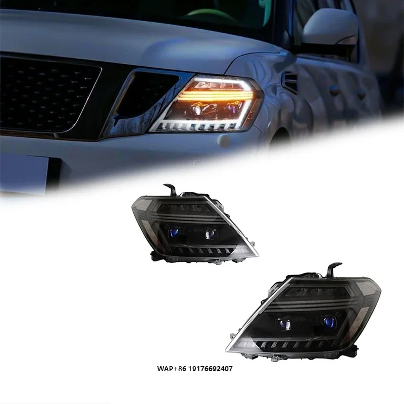 FT Car Lights forNissan Patrol Y62 Headlights 2012-2019 LED Projetor Headlamp Daytime Running Light Automotive Accessories