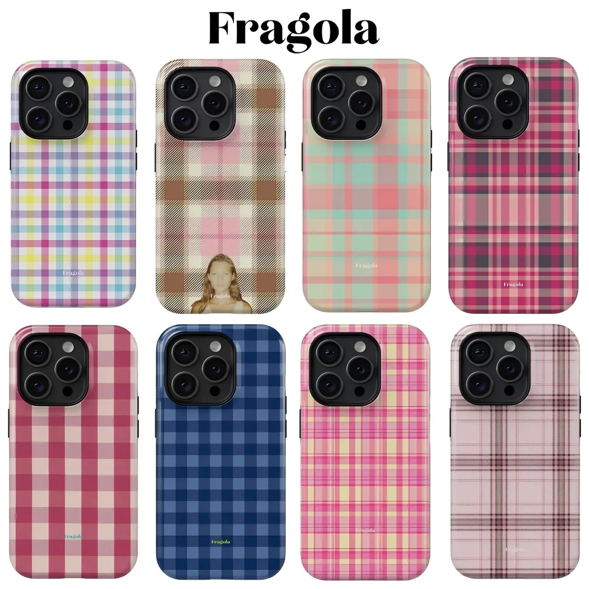 Vintage Plaid Gingham Phone Case for Samsung Galaxy S23 S24 S25 S26 FE Plus Ultra Edge 5G Luxury Double-layer Back Cover