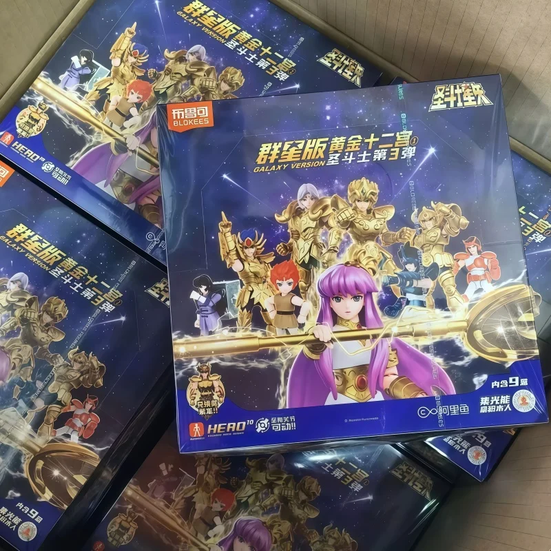 

Blokees Saint Seiya Galaxy V3 Фигурка Игрушка слепая коробка в сборе Модель комплект Saori Kido Athena Shiryu Mu Death Mask Коллекционная