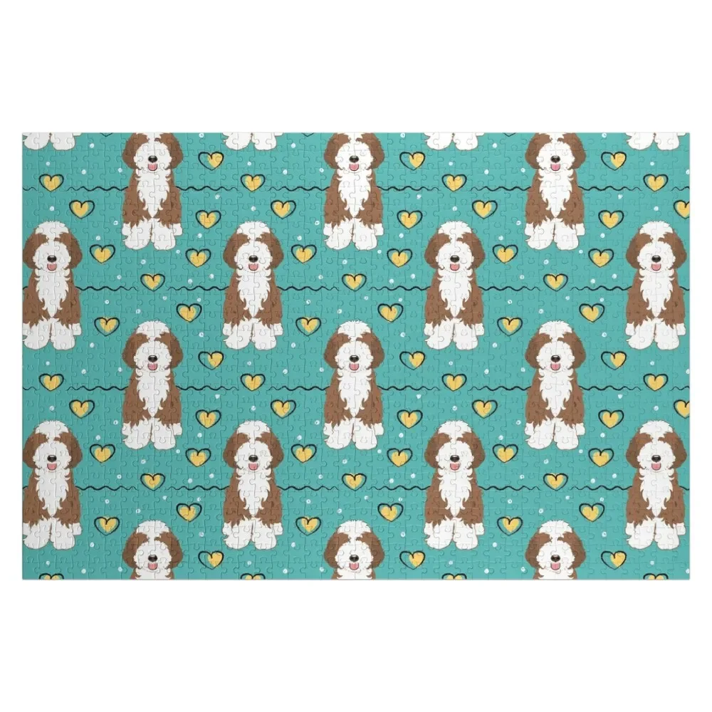 

LOVE red merle Aussiedoodle Jigsaw Puzzle Animal Custom Customized Gifts For Kids Puzzle
