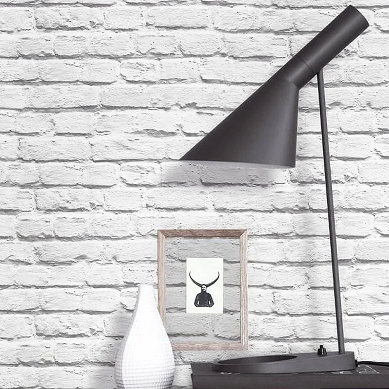 3D solid brick white brick pattern Nordic style wallpaper ins modern simple background wallpaper white brick