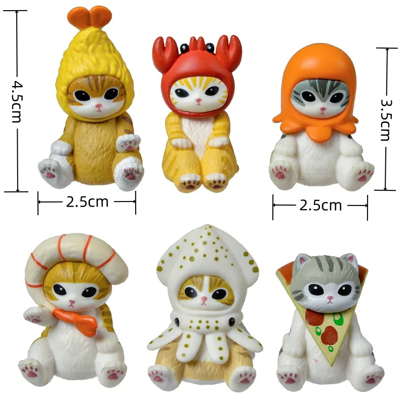 Mofusand Hai Katze Blind Box Obst Tier Niedliche Minifiguren Anime Ornamente Puppen Fans Kinderspielzeug Modell Weihnachten Geburtstagsgeschenke – Detail 16