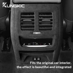Italian Premium Suede For BMW X3 X4 G01 G02 2018 2019 2020 2021 2022 2023 Car Rear AC Vent Outlet Frame Cover Trim Accessories