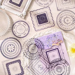 12pcs/pack  Vintage Plant Flower Frame Stickers PET Materials DIY Scrapbooking Materials Collage Junk Journal Decor Stickers