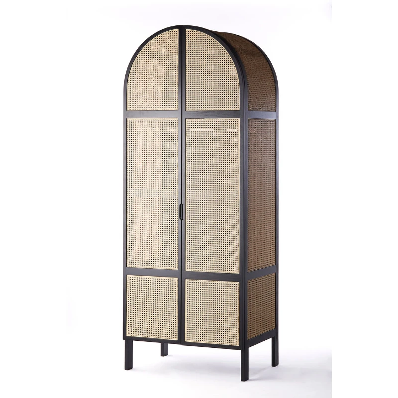 Modern ash wood, rattan cabinets, wardrobes, bedroom furniture