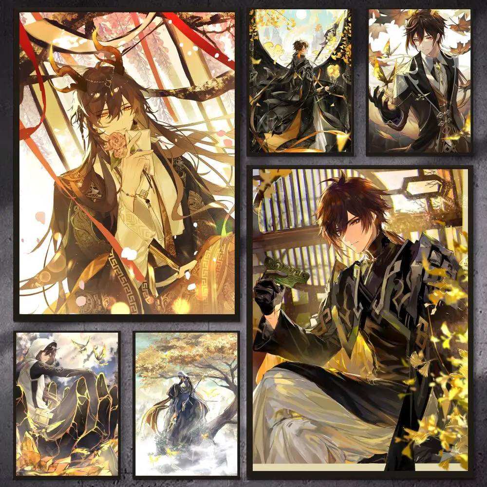 Genshin Impact Character Zhongli Poster Versatile HD Waterpr