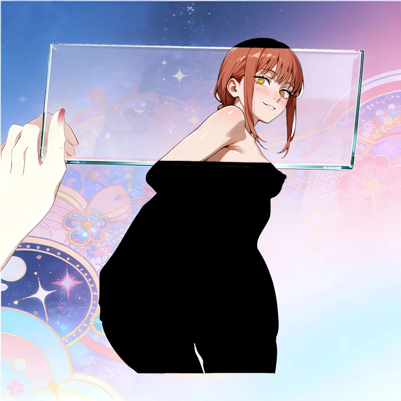 EARLFAMILY Makima Anime Loli Cartoon Car Stickers Beautiful Break Butt Waterproof Decal Car Accessories Sunscreen Scratch-Proof