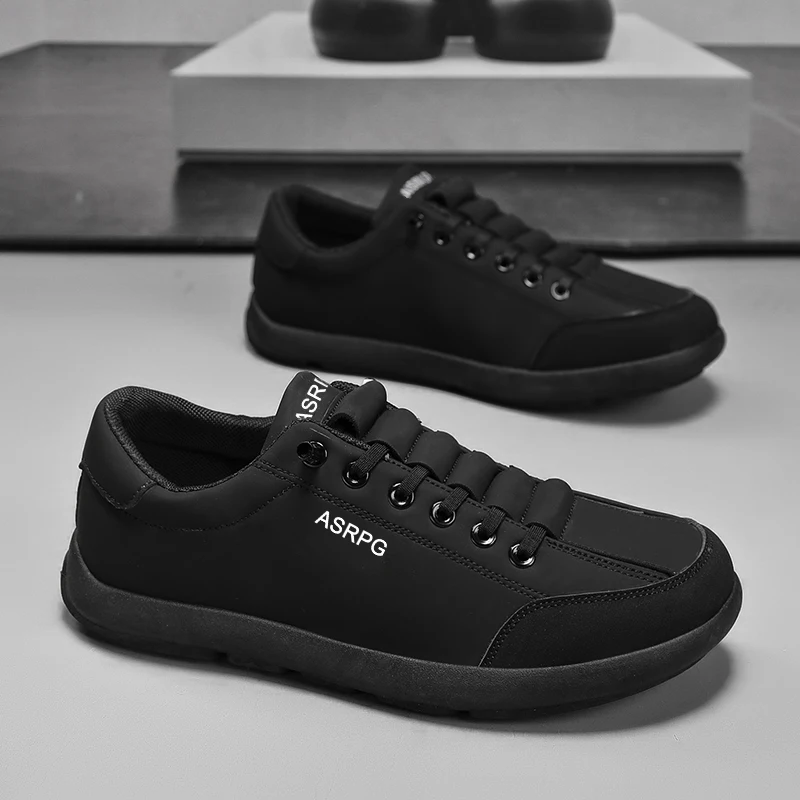 Lightweight Breathable Leather Outsole Men's Footwear 2025 Autumn New Men Casual Shoes Fashion Comfort Anti Slip Sports Sneakers